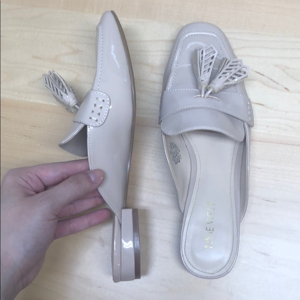 Nine West patent leather loafers